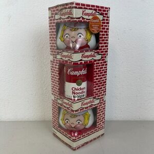 Vintage Campbells Kid House Mug Set of 2 New‎ In Box 3453 1998 Deadstock